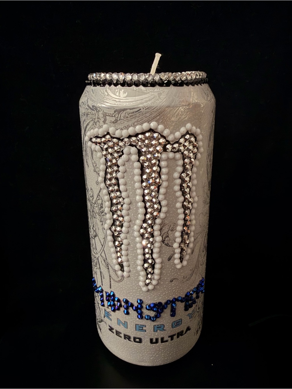 Energy Drink CANdle - Decorative Candle w Rhinestone Accents